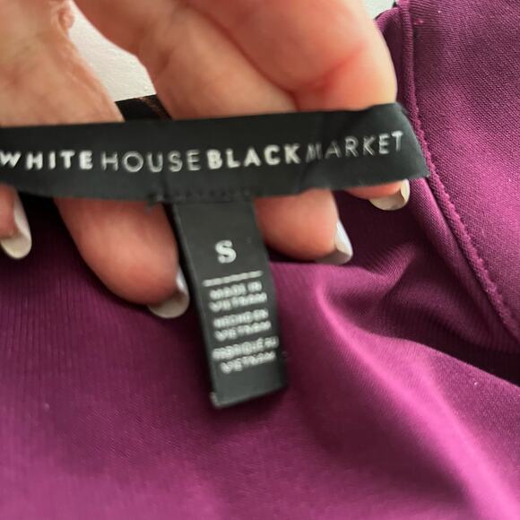 White House Black Market Reversible Halter Collar Dress S Career Party Preppy - Picture 9 of 9